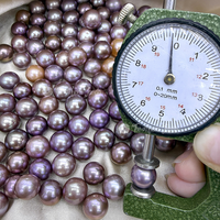 Muses Jewels Diskon Besar Mutiara Air Tawar Alami Ungu Premium 9-11mm Bulat Batu Permata Perlen Untuk Pembuatan Perhiasan