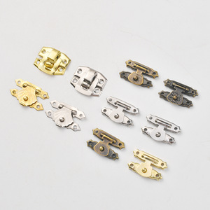 Hebilla Vernier de cobre chapada en oro de 18 quilates para caja de madera, accesorios de joyería, forma irregular - Product Image 3