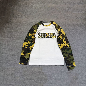 Camiseta Personalizada para Hombre con Bordado 3D, Mangas <span class=keywords><strong>Regan</strong></span>, Impresión en Pantalla, Hombros Caídos, Camiseta de Manga Larga Informal - Product Image 3