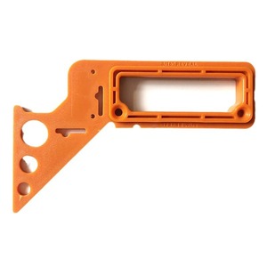 Regla de ángulo de plástico 8 en 1 para carpintería, herramienta de medición de 45 y 90 grados, color naranja - Product Image 5