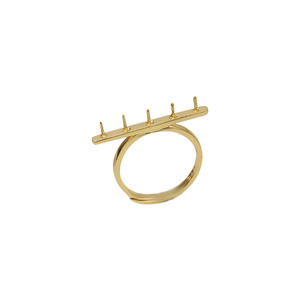 Bague en argent S925 Wenchi avec perle, réglable pour femme, support d'accessoires DIY 4-5, design à bouche ouverte amovible, composants de bijoux - Product Image 5