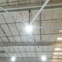 3 ans de garantie Ventilateurs de plafond industriels HVLS pour la ventilation d'entrepôt avec lumière LED