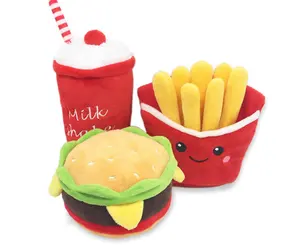 Pet Hamburger Sữa Đồ Chơi Thực Phẩm Lấy Cảm Hứng Từ Chó Đồ Chơi Âm Thanh Tương Tác Mèo Sang Trọng Đồ Chơi