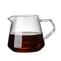 Penjualan Panas: Server Kopi Kaca, Dekanter Kopi Tuang, 400ML 650ML, Pot Kopi Kaca Transparan