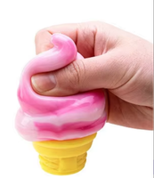 Jouet sensoriel anti-stress souple en TPR en forme de cornet de crème glacée pour enfants et adultes, idéal pour les cadeaux - Vente en gros