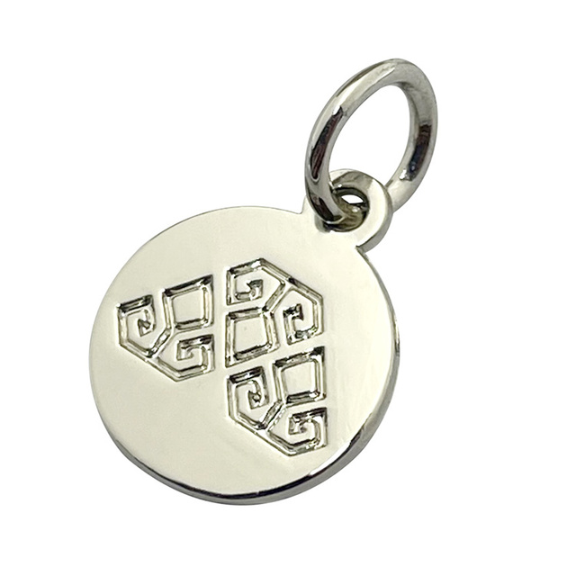 Personalized Round Pendants Custom Metal Charms Labels With Brand logo