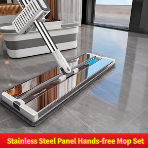 <span class=keywords><strong>Serpillère</strong></span> <span class=keywords><strong>magique</strong></span> auto-arrosante pour la maison, seau rotatif à 360°, détachable, taux de déshydratation de 90 à 100 %, absorption rapide, 6 têtes de <span class=keywords><strong>serpillère</strong></span> - Product Image 1