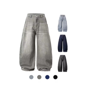 Jeans Banana Blu Vintage 2025 da <span class=keywords><strong>Uomo</strong></span>, Jeans Scimitar di Alta Qualità con Cuciture Curve per la Primavera - Product Image 5