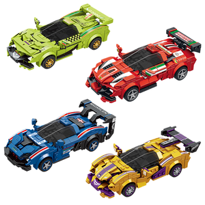 Jouets en gros : Voiture de course <span class=keywords><strong>robot</strong></span> compatible avec les briques, petites pièces, jouets DIY pour enfants, 4 supercars <span class=keywords><strong>à</strong></span> assembler - Product Image 6