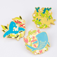 Épingles à revers en métal personnalisables pour animaux, mignonnes, plaquées nickel noir, badges en émail pour l'artisanat décoratif