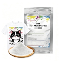 Poudre adhésive thermofusible DTF blanche haute élasticité lavable TPU 1kg 132-150 Impression numérique Transfert thermique fin pour vêtements