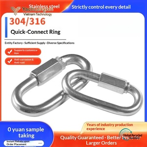 Stainless Steel Screw Lock Carabiner Connector Round Shape Industrial Hardware - Product Image 2