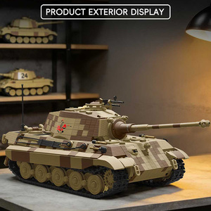 Vente en gros de chars allemands de la Seconde Guerre mondiale Panzer VI Tiger II Ausf. Kit de construction de modèle de <span class=keywords><strong>char</strong></span> lourd B, ensemble de blocs de construction pour adultes - Product Image 4