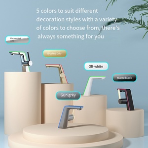 Robinet de cuisine et salle de bain moderne intelligent, sans contact, à poignée unique, thermostatique, <span class=keywords><strong>avec</strong></span> éclairage LED et valve en céramique, à monter sur comptoir, monotrou - Product Image 3