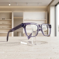 Montures de lunettes carrées en acétate, montures optiques à bordure complète, lunettes de mode unisexe, montures de lunettes pour un usage quotidien