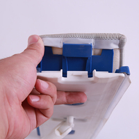 OEM ODM Balai serpillère plat rotatif à 360° avec grande tête en microfibre, panier en plastique et essorage automatique, pour un nettoyage facile à usage domestique