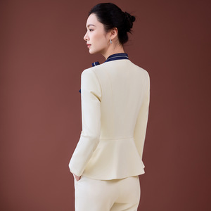 Women's Professional Suit Long Sleeve Polyester Hotel Uniform Elegant Style For Receptionists And Beauty Salons - Product Image 4