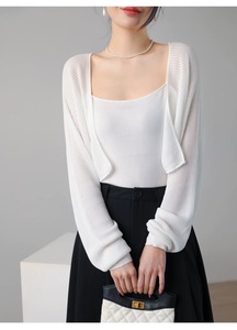 Neuer koreanischer Stil Damen Frühlings-Kurzpullover mit langen Ärmeln - Product Image 2
