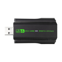 Adaptador USB Wifi 6 sin Controladores, Doble Banda 2.4GHz 5GHz, 900Mbps, Tarjeta de Red Inalámbrica, Receptor BT5.3 para PC