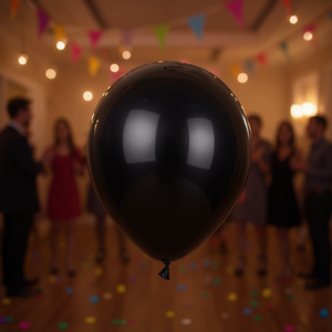 Globos de Látex Negros de 25 cm, Redondos, para Decoración de Fiestas de Cumpleaños, Bodas y Eventos - Product Image 2