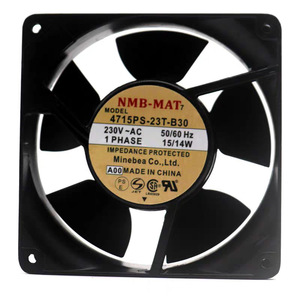 พัดลม NMB-MAT7 Ac ขนาด 12 ซม. 230V 50/60Hz 1 เฟส 15/14W สำหรับระบายความร้อนอุปกรณ์อิเล็กทรอนิกส์ - Product Image 2