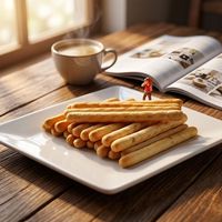 Biscuits à tremper en gros format, marque privée, avec sauce chocolatée sucrée, en coupelles, bâtonnets croustillants
