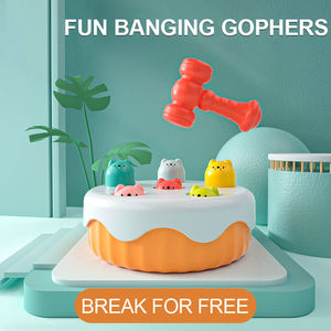Jouet marteau pour bébé, gâteau pop-up à 6 trous, rongeurs de dessin animé, développement de la motricité, coordination œil-main, éducatif, cadeau de 1er anniversaire pour tout-petit - Product Image 3