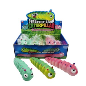 Jouets de décompression les plus populaires en TPR, en forme de chenille peinte, à rebond lent, remplis de sable, à presser, pour enfants garçons et filles - Product Image 5