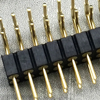 Connecteur de broches à angle droit usiné à rangée unique, pas de 2,0 mm, hauteur 2,8 mm, 02-40P, broches rondes, carte à carte