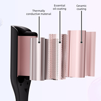 Femme sirène grand Waver baril 32mm PTC chauffage rapide oeuf rouleau outil de coiffure nouveau fer à friser cheveux sertisseuse cheveux raides RoHS