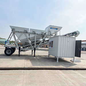 Planta Mezcladora de Concreto Móvil Pequeña y Portátil, Mezcla en Seco para Arena, Piedra, Cemento y Agregados - Product Image 1