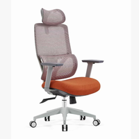 Chaise de bureau ergonomique au design moderne, appui-tête réglable, matériau en maille confortable, base en acier, accoudoirs réglables, fonction de levage