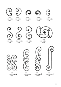 Demi-volute <span class=keywords><strong>en</strong></span> acier <span class=keywords><strong>forgé</strong></span> avec éléments <span class=keywords><strong>en</strong></span> <span class=keywords><strong>fer</strong></span> <span class=keywords><strong>forgé</strong></span> à noyau Pièce détachée pour balustrade de main courante de clôture de portail - Product Image 3
