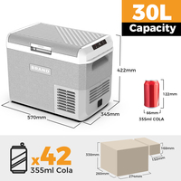 Kulkas Freezer Kompresor Listrik MCD30 30 Liter DC12 24V Kotak Pendingin Portabel untuk RV Camper Van Kapal Perjalanan Off Road