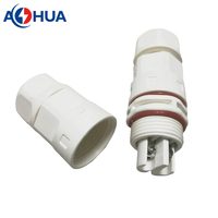 Connecteur étanche pour câble d'alimentation AHUA M20 3 broches, extérieur, IP68, LED