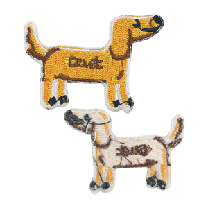 カスタムアイロンかわいい犬の刺繍パッチ漫画刺繍パッチ服帽子トレンチコート装飾用 - Product Image 3