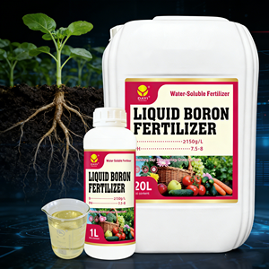 Fertilizante Líquido <span class=keywords><strong>de</strong></span> Boro 100% Soluble en Agua, 150g/L, Pulverización <span class=keywords><strong>Foliar</strong></span>, Promueve la Floración y el Fructificación para Cultivos <span class=keywords><strong>de</strong></span> <span class=keywords><strong>Frutas</strong></span>, Uso Agrícola - Product Image 1