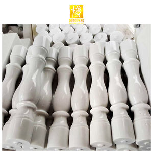 Balaustre Decorativo de Mármol para Escaleras de Fábrica BOTON STONE, Columna Interior, Elevador, Balaustre de Mármol Blanco - Product Image 1