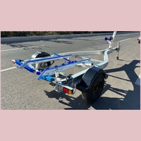 Remorque pour bateau de pêche de 15 pieds, remorque pour bateau en aluminium avec pneus et jantes, remorques pour embarcations nautiques