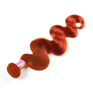 Rame <span class=keywords><strong>rosso</strong></span> #350 <span class=keywords><strong>capelli</strong></span> umani fasci onde del corpo <span class=keywords><strong>capelli</strong></span> colorati Pre-tinti cucire in colla in fasci per donne nere all'ingrosso a buon mercato - Product Image 3