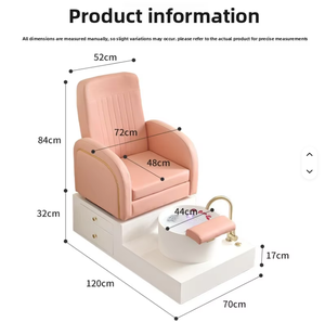 Fauteuil de pédicure électrique de luxe moderne rose avec bain de pieds intégré, idéal pour salons de manucure et spas (vente en gros) - Product Image 4