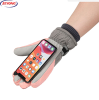 Guantes de Esquí Impermeables y Cortavientos para Hombre y Mujer, para Invierno, Snowboard, Poliéster, Dedos Completos