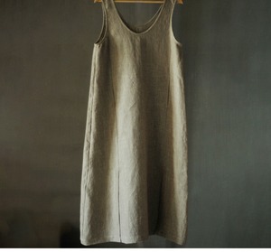 Personalizzato 100% canapa <span class=keywords><strong>abbigliamento</strong></span> donna di <span class=keywords><strong>grandi</strong></span> dimensioni stile allentato canotta senza maniche abiti Slip in canapa - Product Image 6