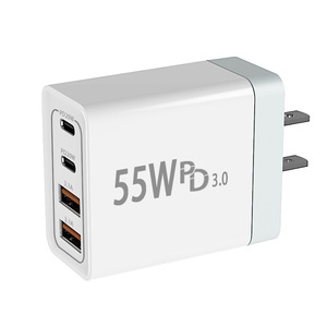 Chargeur GaN 55W de haute qualité 2025, double PD + USB, quatre ports 2C2A, chargeur rapide US/UK/EU/AU pour iPhone Samsung - Product Image 1