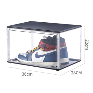 Caja de plástico transparente para zapatillas, organizador de cajas de zapatos, caja contenedora de zapatos - Product Image 6