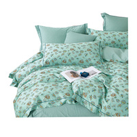 Stock prêt tissu sergé peigné 100% coton imprimé fleuri technique tissée pour oreiller de couverture pour garçons filles pour doublure textile à la maison