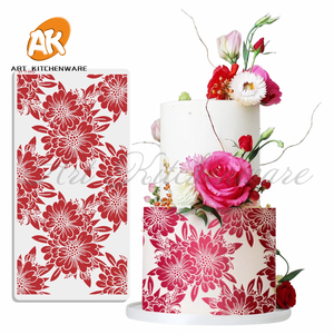 Plantillas de Plástico para Pasteles con Diseño de Margarita AK, Plantilla de Pintura Mural Cortada con Láser, Tamiz de Azúcar PET, Plantilla para Galletas, Herramientas para Fondant y Pasteles - Product Image 2