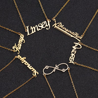Collares de Acero Inoxidable Personalizados con Nombre, Joyería Fina de Moda, Gargantillas y Cadenas para Mujer, Regalo de Cumpleaños
