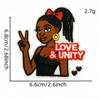 Patchs brodés Black Girl Magic, fierté de la mélanine, appliques thermocollantes, badge d'empowerment pour femme afro-américaine, pour vêtements