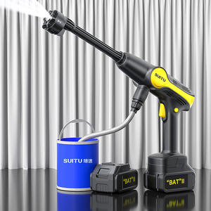 Lavadora de autos eléctrica inalámbrica SUITU con batería de litio de 7.4V recargable, pistola de agua de alta presión para uso doméstico - Product Image 1